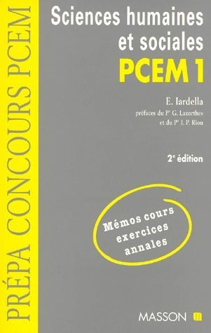 Livrenpoche : Sciences humaines et sociales PCEM 1 - E. Iardella - Livre