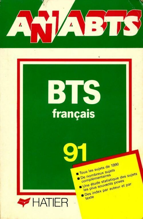 Livrenpoche : BTS français 1991 - Collectif - Livre