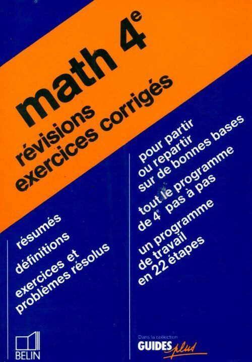 Livrenpoche : Mathématiques 4e. Révisions. Exercices corrigés - Jean-Louis Boursin - Livre
