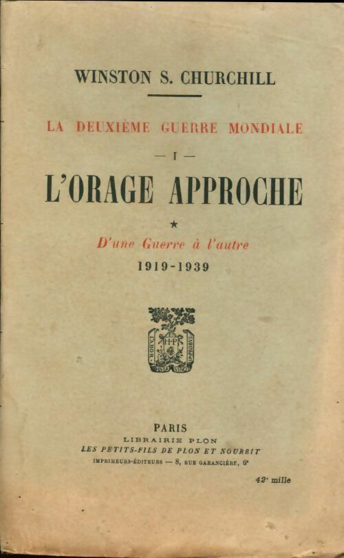Livrenpoche : La deuxième guerre mondiale Tome I - Winston Churchill - Livre