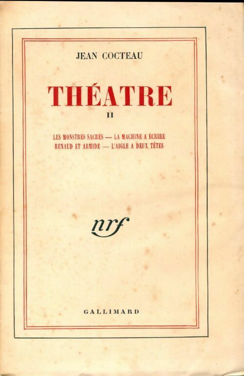 Livrenpoche : Théâtre Tome II - Jean Cocteau - Livre