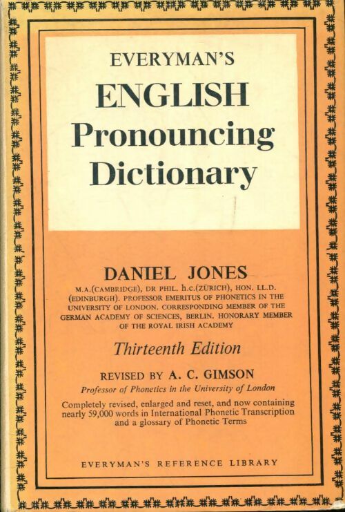 Livrenpoche : English pronouncing dictionary - Daniel Jones - Livre
