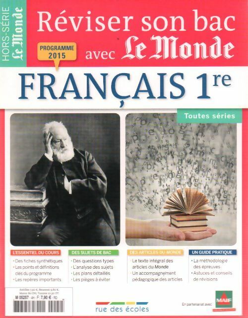 Livrenpoche : Français 1re toutes séries. Réviser son bac avec Le Monde - Collectif - Livre