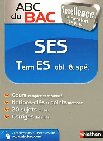 SES Terminale ES - Frantz Badufle -  ABC du bac GF - Livre