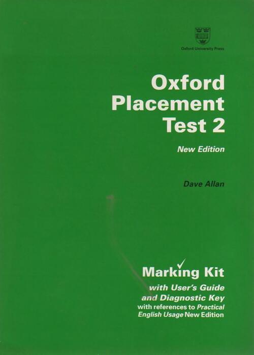 Livrenpoche : Oxford placement test 2. Marking kit - Dave Allan - Livre