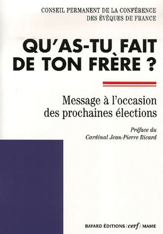 Livrenpoche : Qu'as-tu fait de ton frère ? - Collectif - Livre