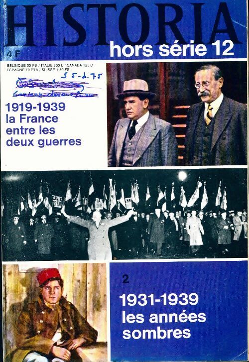 Livrenpoche : Historia Hors-série n°12 : 1919-1939 la France entre les 2 guerres Tome II - Collectif - Livre