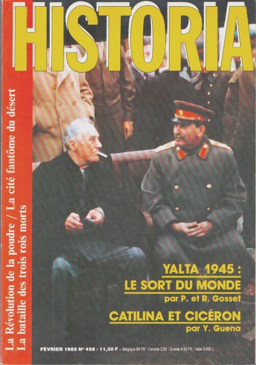 Livrenpoche : Historia n°458 : Yalta 1945 / Catalina et Cicéron - Collectif - Livre