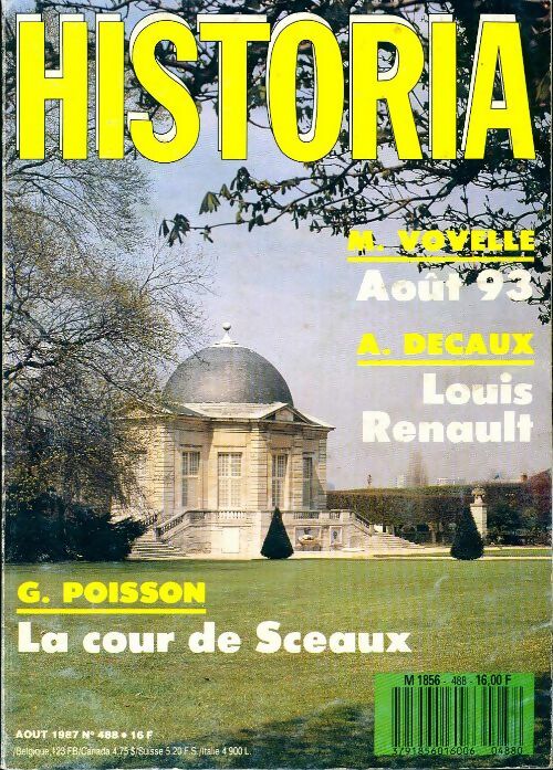 Livrenpoche : Historia n°488 : La Cour de Sceaux / Août 93 / Louis Renault - Collectif - Livre
