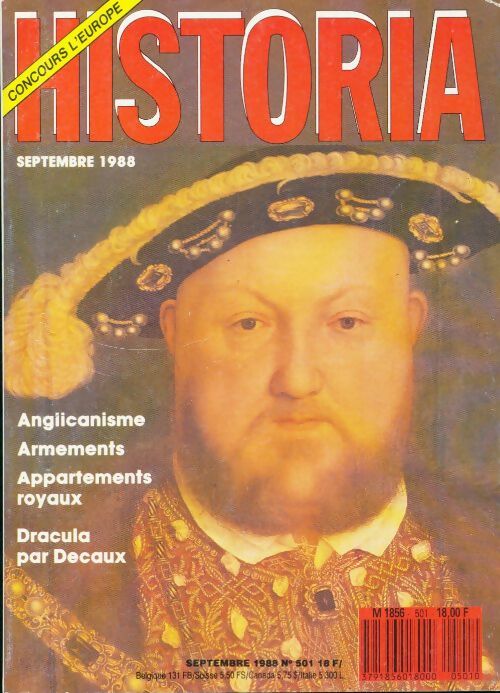 Livrenpoche : Historia n°501 : Anglicanisme / Armements / Appartements royaux - Collectif - Livre