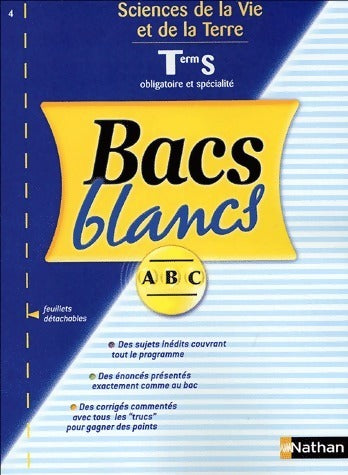 Livrenpoche : Sciences de la vie et de la terre Terminale S Bacs blancs - Patrice Baudevin - Livre