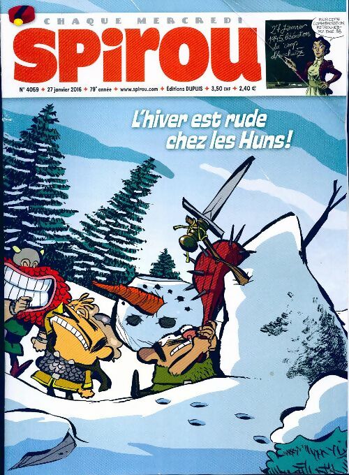 Livrenpoche : Spirou n°4059 : L'hiver est rude chez les Huns ! - Collectif - Livre