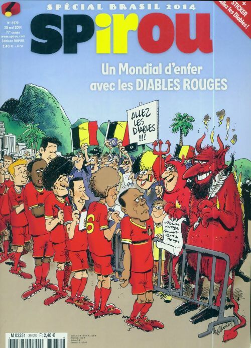 Livrenpoche : Spirou n°3972 : Un Mondial d'enfer avec les diables rouges - Collectif - Livre
