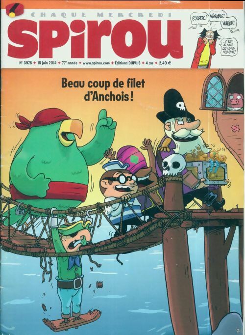 Livrenpoche : Spirou n°3975 : Beau coup de filet d'anchois ! - Collectif - Livre