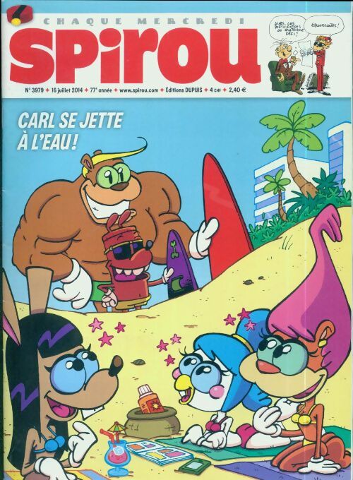 Livrenpoche : Spirou n°3979 : Carl se jette à l'eau ! - Collectif - Livre