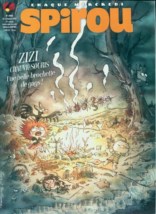 Livrenpoche : Spirou n°3993 : Zizi chauve-souris. Une belle brochette de gags - Collectif - Livre