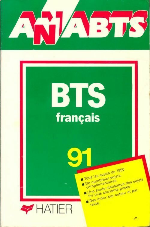 Livrenpoche : Français BTS 1991 - Collectif - Livre