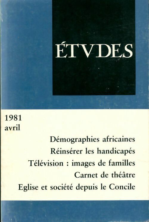 Livrenpoche : Etudes Avril 1981 - Collectif - Livre