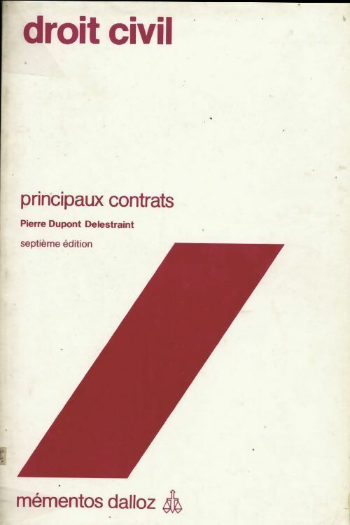 Livrenpoche : Droit civil. Principaux contrats - Pierre Dupont Delestraint - Livre