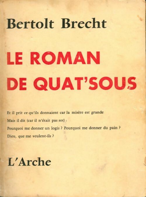 Livrenpoche : Le roman de quat'sous - Bertolt Brecht - Livre