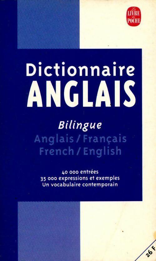 Livrenpoche : Dictionnaire anglais bilingue - Inconnu - Livre