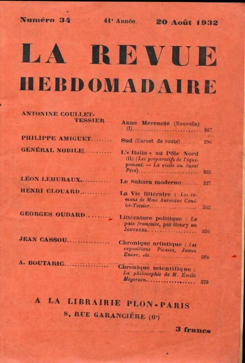 Livrenpoche : La revue hebdomadaire 41e année n°34 - Collectif - Livre