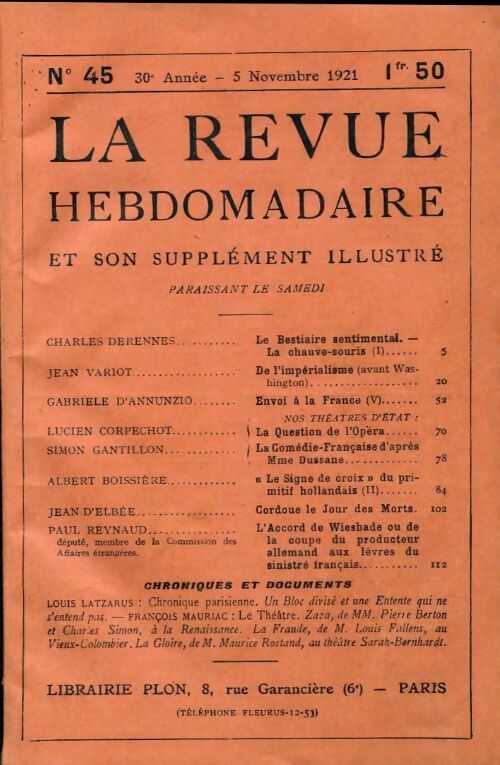 Livrenpoche : La revue hebdomadaire 30e année n°45 - Collectif - Livre