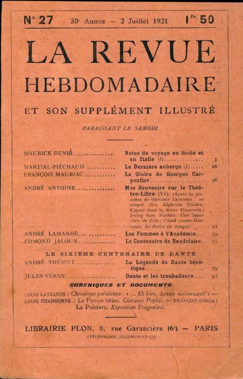 Livrenpoche : La revue hebdomadaire 30e année n°27 - Collectif - Livre