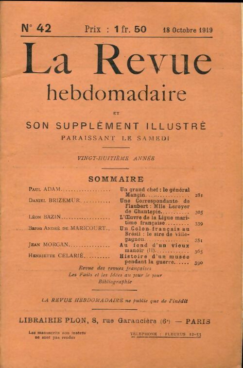 Livrenpoche : La revue hebdomadaire 28e année n°42 - Collectif - Livre