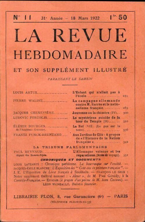 Livrenpoche : La revue hebdomadaire 31e année n°11 - Collectif - Livre