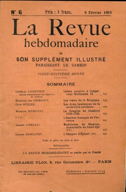 Livrenpoche : La revue hebdomadaire 28e année n°6 - Collectif - Livre