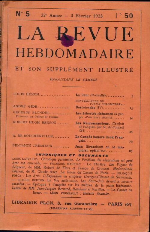 Livrenpoche : La revue hebdomadaire 32e année n°5 - Collectif - Livre