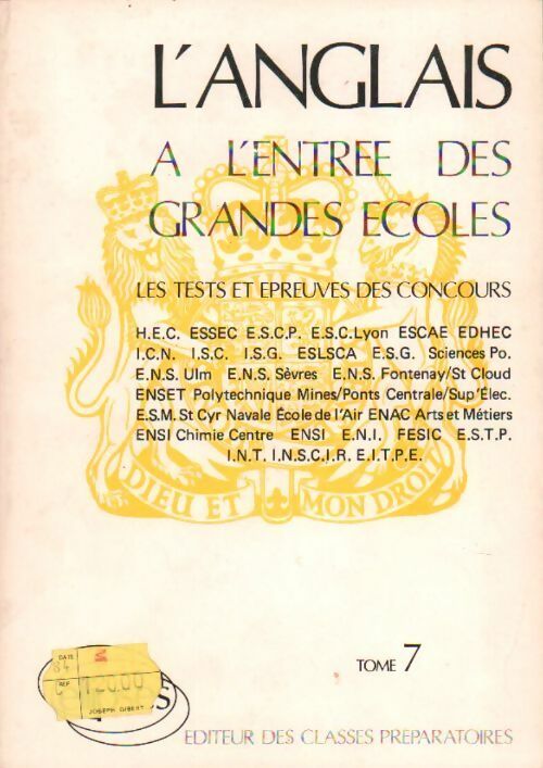 Livrenpoche : L'anglais à l'entrée des grandes écoles Tome VII - Collectif - Livre