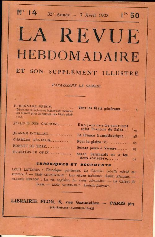 Livrenpoche : La revue hebdomadaire 32e année n°14 - Collectif - Livre