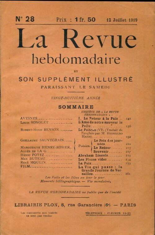 Livrenpoche : La revue hebdomadaire 28e année n°28 - Collectif - Livre