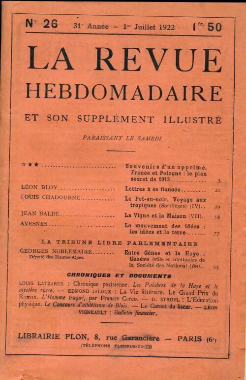 Livrenpoche : La revue hebdomadaire 31e année n°26 - Collectif - Livre