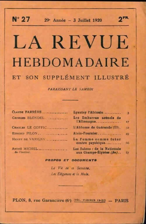 Livrenpoche : La revue hebdomadaire 29e année n°27 - Collectif - Livre