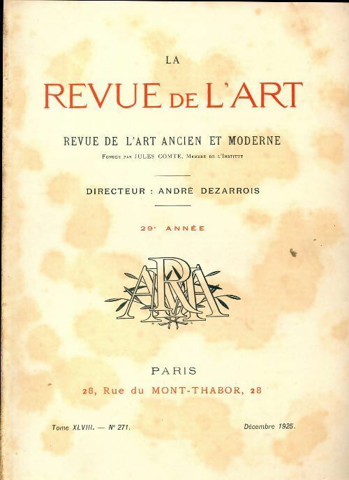 Livrenpoche : Revue de l'art ancien et moderne n°271 - Collectif - Livre