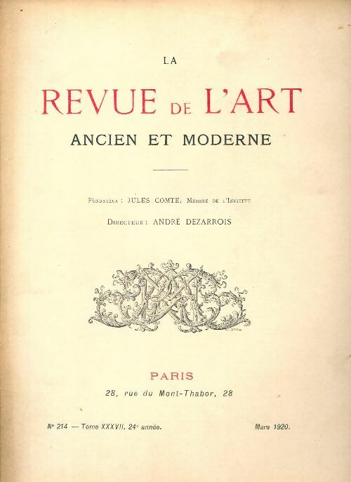 Revue de l'art ancien et moderne n°214 - Collectif -  Revue de l'art ancien et moderne - Livre