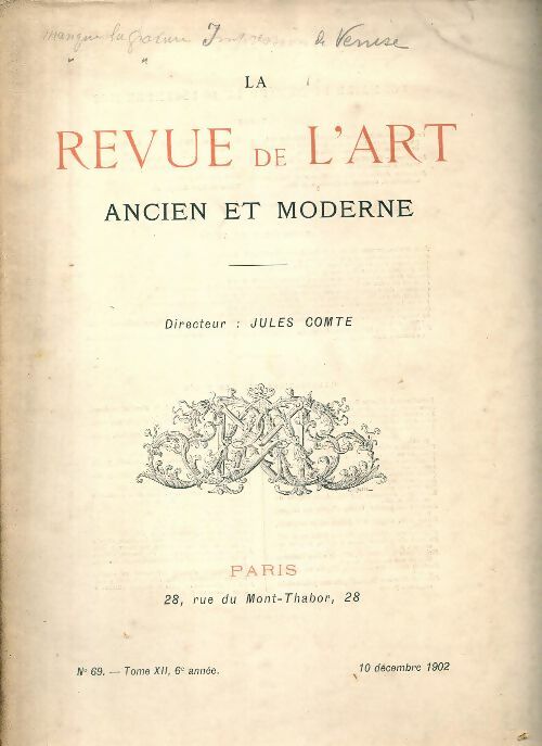 Livrenpoche : Revue de l'art ancien et moderne n°69 - Collectif - Livre