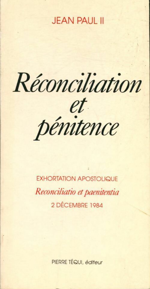 Livrenpoche : Réconciliation et pénitence - Jean-Paul II - Livre