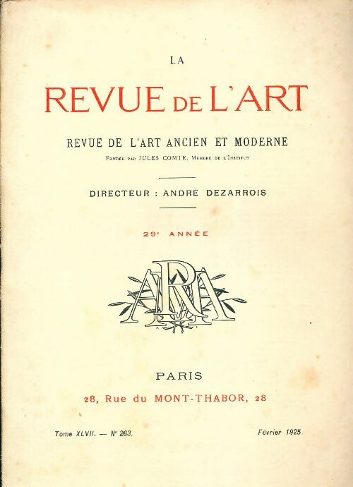 Livrenpoche : Revue de l'art ancien et moderne n°263 - Collectif - Livre