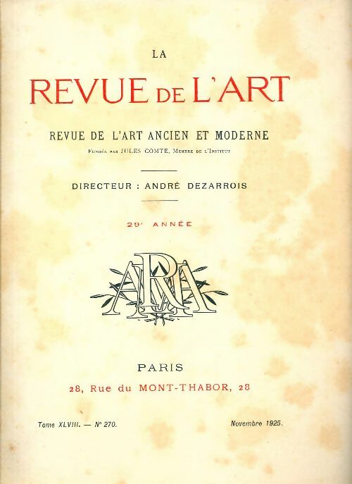 Livrenpoche : Revue de l'art ancien et moderne n°270 - Collectif - Livre