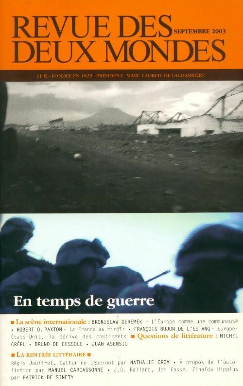 Livrenpoche : Revue des deux mondes Septembre 2003 - Collectif - Livre