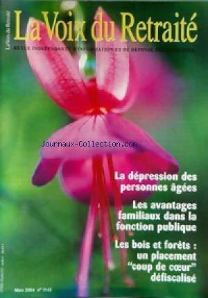 Livrenpoche : La voix du retraité n°1145 : La dépression des personnes âgées - Collectif - Livre