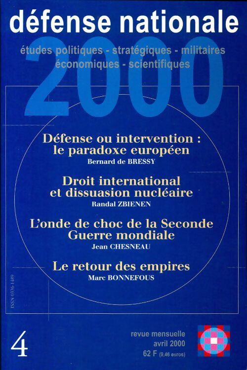 Livrenpoche : Défense nationale 2000 n°4 - Collectif - Livre