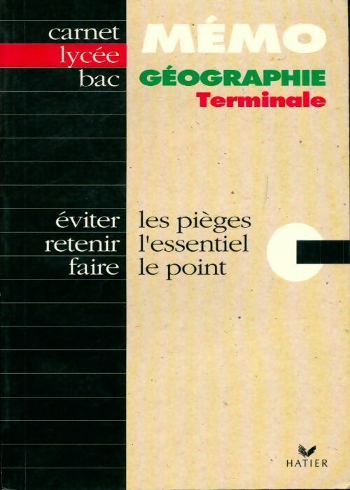 Livrenpoche : Géographie Terminale - Catherine Barret - Livre