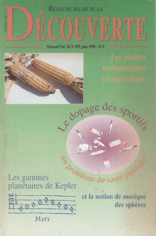 Livrenpoche : Revue du palais de la découverte vol 26 n°259 - Collectif - Livre