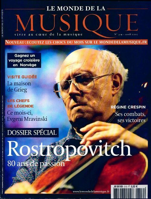 Livrenpoche : Le monde de la musique n°319 : Rostropovitch - Collectif - Livre