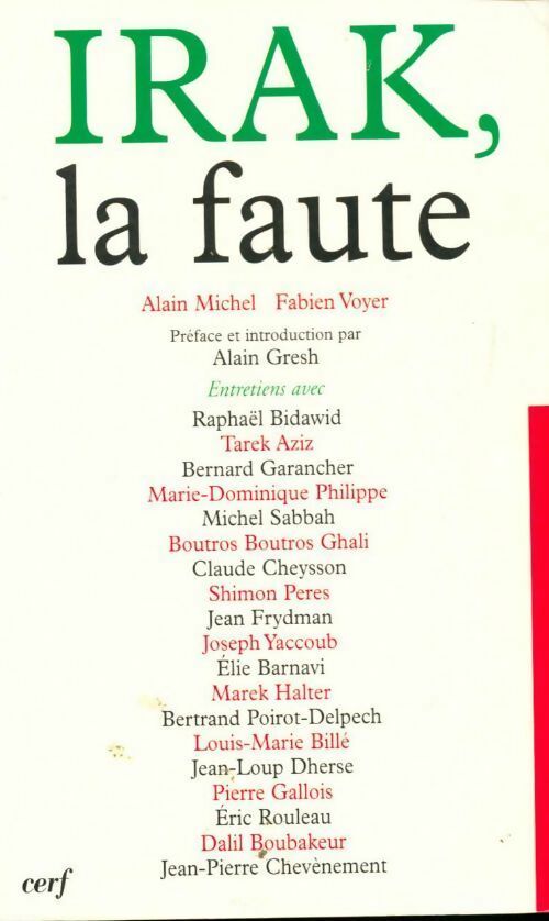 Livrenpoche : Irak, la faute - Alain Michel, Fabien Voyer - Livre